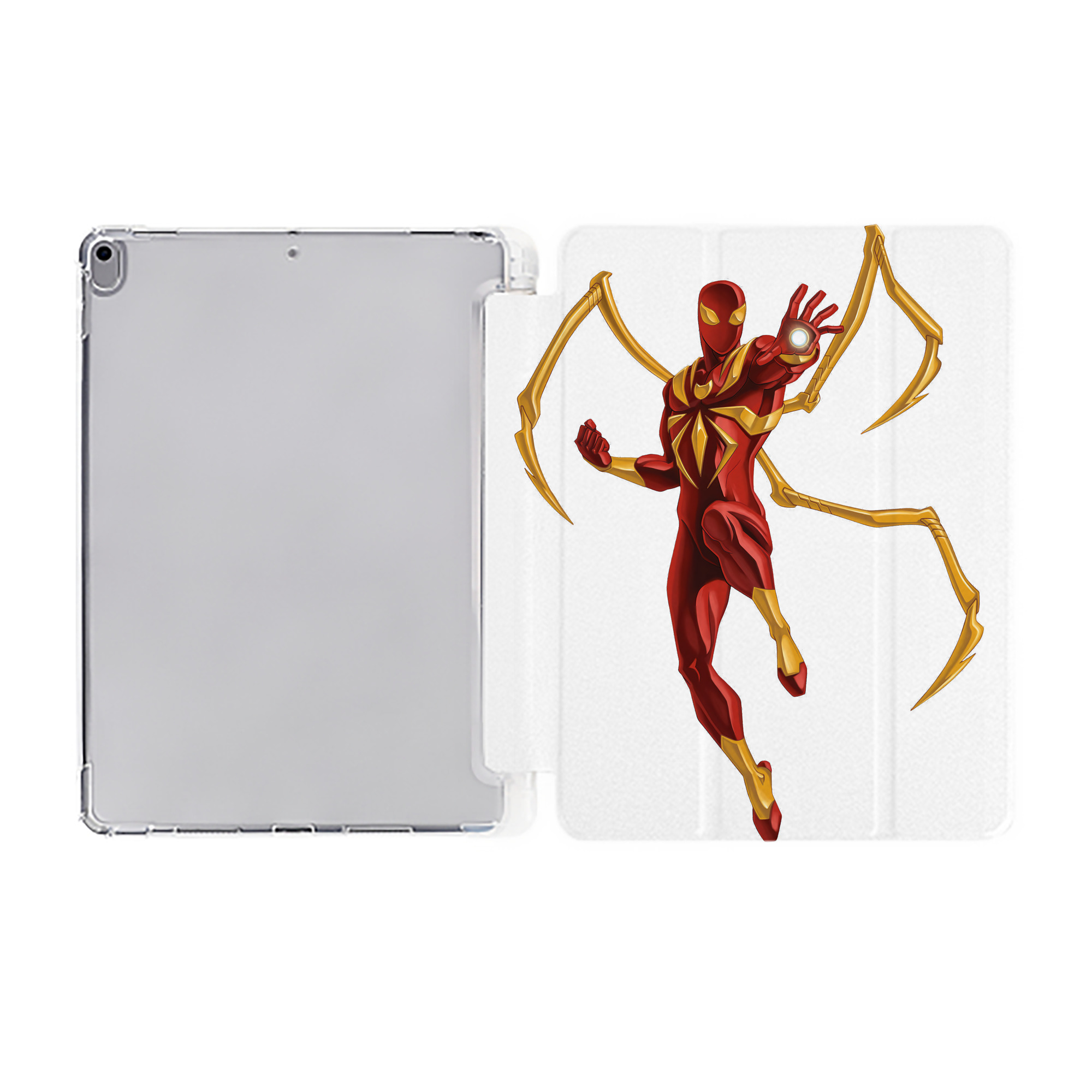 （画像用） Spider Man スパイダーマン IPad ケース ペン収納付き 三つ折りスタンド PUレザー×シリコン 対応機種9.5/10.5/10.9インチ